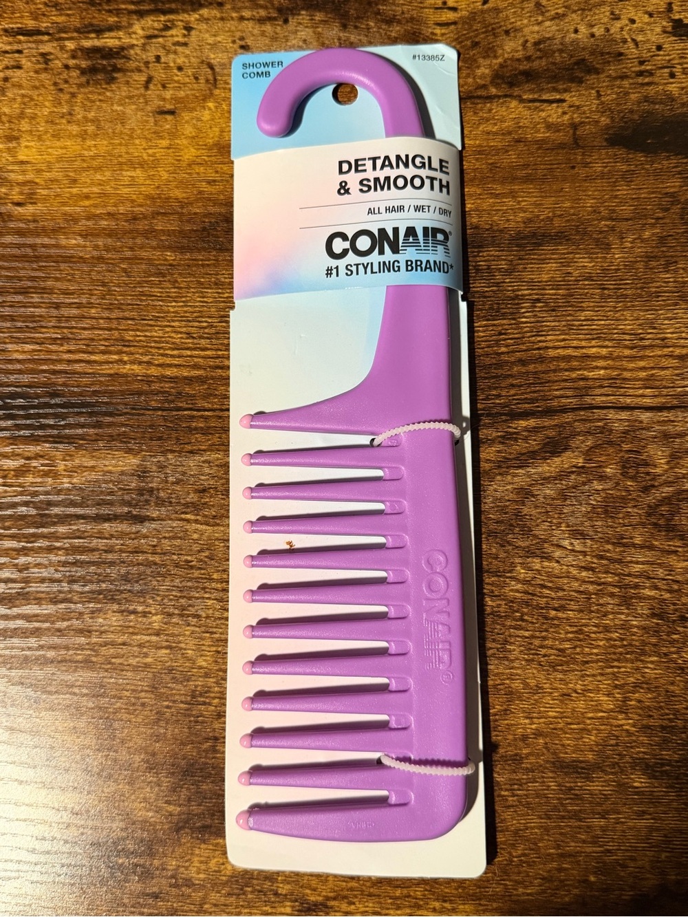 Conair Purple Detangle & Smooth Shower Comb